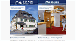 Desktop Screenshot of becker-immobilien.de