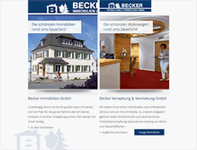 Tablet Screenshot of becker-immobilien.de